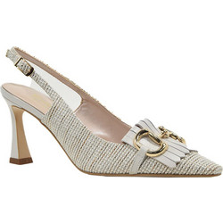Fardoulis Γόβες Slingback Δερμάτινες με Λεπτό Ψηλό Τακούνι Λευκές 747-10A