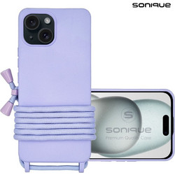 Sonique Silicone CarryHang Back Cover Lilac (iPhone 15)