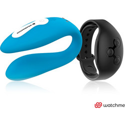 Wearwatch Dual Pleasure Wireless Watchme Διπλός Δονητής για Ζευγάρια με Τηλεχειριστήριο Μπλε