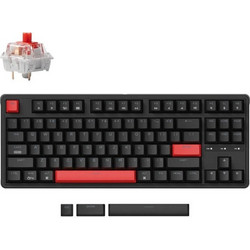 Keychron C3 Pro QMK/VIA Hot Swappable Μηχανικό Gaming Πληκτρολόγιο TenKeyLess με Keychron Red Διακόπτες Black