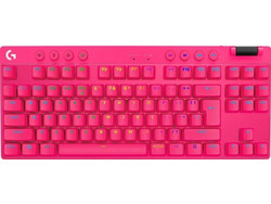 Logitech G Pro X Ασύρματο Μηχανικό Gaming Πληκτρολόγιο TenKeyLess με GL Tactile Διακόπτες RGB Fuchsia