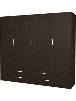 Klikareto Τετράφυλλη Ντουλάπα Ρούχων Wenge 200x60x180cm 500-00375