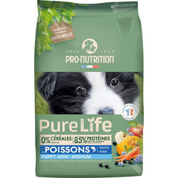 Pro-Nutrition Flatazor Pure Life Puppy Mini & Medium Grain Free with Salmon & White Fish 12kg