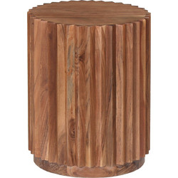 HomeMarkt Sedge Βοηθητικό Τραπεζάκι Σαλονιού Μασίφ Ξύλο με Ξύλινη Βάση HM9696