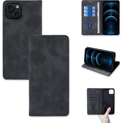 Sonique Vintage Magnet Wallet Black (iPhone 15 Plus)