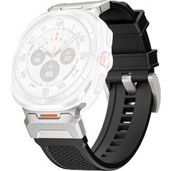 Techsuit W068 Λουράκι Σιλικόνης Black / Silver (Samsung Galaxy Watch Ultra)