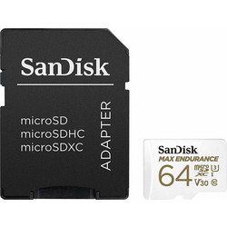 Sandisk Max Endurance microSDXC 64GB Class 10 U3 V30 UHS-I 100MB/s + Adapter