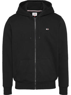 Tommy Jeans Ανδρική Ζακέτα Φούτερ με Κουκούλα και Φερμουάρ Μαύρη DM0DM20743-BDS