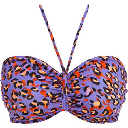 Freya Santiago Night Bikini Top Strapless Animal Print Λιλά AS205610LED