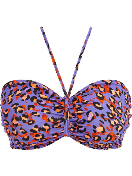 Freya Santiago Night Bikini Top Strapless Animal Print Λιλά AS205610LED
