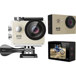 Aria Trade F32 Action Camera HD Υποβρύχια με Οθόνη 1.5" Χρυσή
