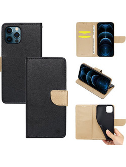 Sonique Trend Wallet Black / Gold (iPhone 12 Pro)