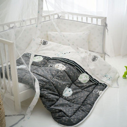Vesta Home Paok Βρεφικό Πάπλωμα Κούνιας 150x110cm Λευκό Ανθρακί