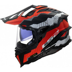 LS2 MX701 C Explorer Trick Matt Black White Red Κράνος Μηχανής Full Face 1450gr