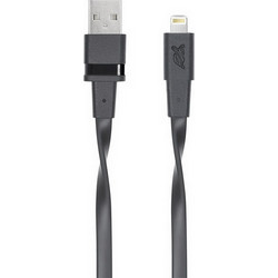 Rivacase Flat USB-A to Lightning Cable 1.2m Black PS6001BK12