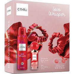 C-Thru Love Whisper Eau de Toilette 30ml + Deodorant Body Spray 150ml + Scrunchies
