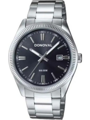 Donoval Vintage Ανδρικό Ρολόι με Ασημί Μεταλλικό Μπρασελέ DL0039