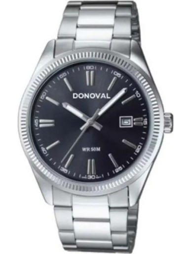 Donoval Vintage Ανδρικό Ρολόι με Ασημί Μεταλλικό Μπρασελέ DL0039