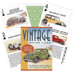 Vintage Motor Cars Τράπουλα Πλαστικοποιημένη Πράσινη VMC54
