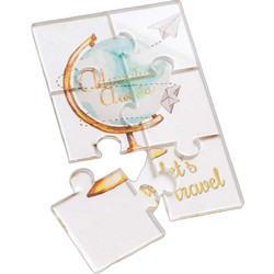 Parisis Μπομπονιέρα Βάπτισης Puzzle Υδρόγειος από Plexiglass
