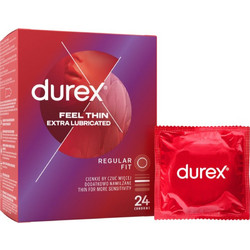 Durex Sensitive Extra Lube Προφυλακτικά Λεπτά με Λιπαντικό 24τμχ