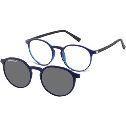 Sunoptic TRC-192B Ανδρικός Σκελετός Γυαλιών Οράσεως με Clip-On Κοκάλινος Μπλε