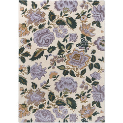 Laura Ashley Wendling Floral Χειροποίητο Χαλί Ορθογώνιο Μάλλινο 140x200cm 083104 Heather Purple