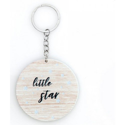 Bellissimo Μπομπονιέρα Βάπτισης Μπρελόκ Little Star από Ξύλο ΜΠΤ-508