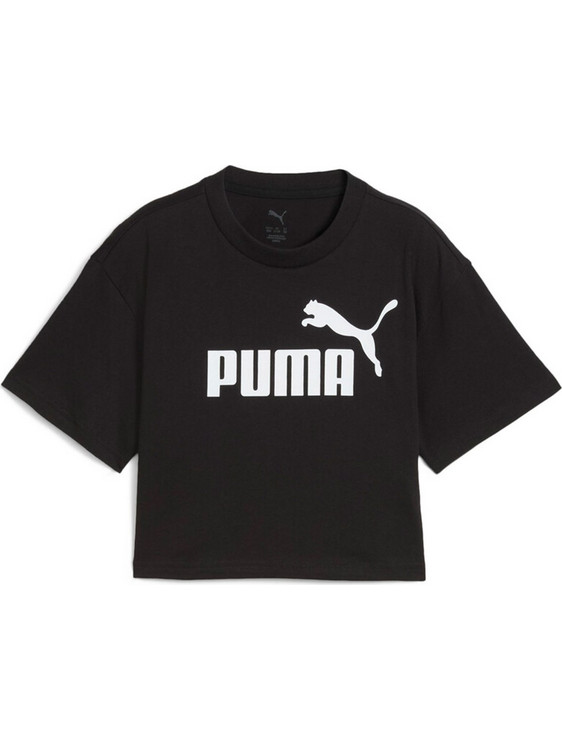 Puma Παιδικό Crop Top Κοντομάνικο Μαύρο 684939-01