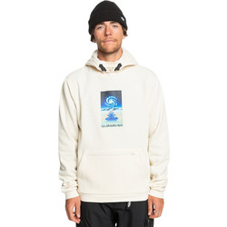 Quiksilver Ανδρικό Φούτερ με Κουκούλα & Τσέπες Λευκό EQYFT04977-WDW0