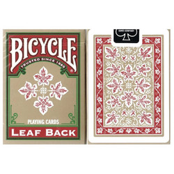 Bicycle Leaf Back Τράπουλα Πλαστικοποιημένη Κόκκινη