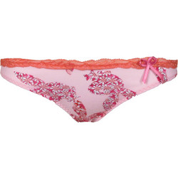 Playboy Γυναικείο Slip με Δαντέλα Ροζ P501A-PINK