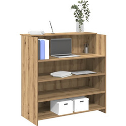 vidaXL Γραφείο Reception Ξύλινο με Βιβλιοθήκη 100x50x103.5cm 3324168