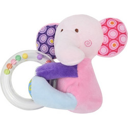 Lorelli Elephant Pink Υφασμάτινη Κουδουνίστρα για Νεογέννητα