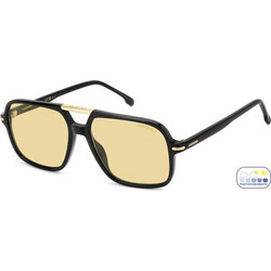 Carrera CA350S 71CUK Ανδρικά Γυαλιά Ηλίου Aviator Κοκάλινα Μαύρα με Κίτρινο Φακό