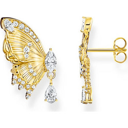 Thomas Sabo Γυναικεία Σκουλαρίκια Καρφωτά από Ασήμι 925 Επιχρυσωμένα με Ζιργκόν H2328-414-14