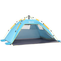 Outsunny Αυτόματη Τέντα Παραλίας Γαλάζια 220x173x120cm A20-166LB