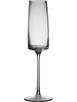 Σετ Ποτήρια Σαμπάνιας Γυάλινα Κολωνάτα Dizzy Flute 250ml 4τμχ ESPIEL-LEG240K4