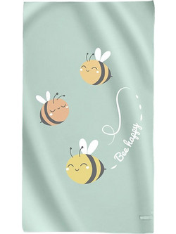 Saro Bee Happy Παιδική Πετσέτα Θαλάσσης Microfiber Πράσινο Mint 90x160cm 64308