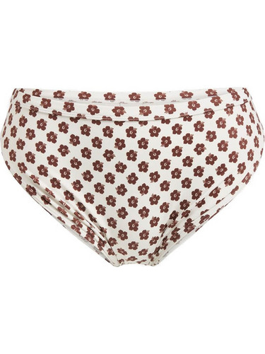 Roxy Bikini Slip Floral Εκρού Καφέ ERJX405040