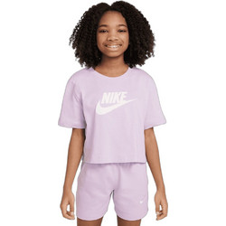 Nike Παιδικό Crop Top Κοντομάνικο Λιλά FZ5548-537