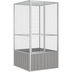 vidaXL Κλουβί Πτηνών Γκρι 111x107x211.5cm 171551
