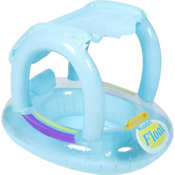 Βρεφικό Σωσίβιο Swimtrainer 70cm με Σκίαστρο για 3+ Ετών Γαλάζιο 35650092