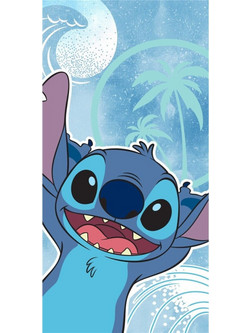 Lilo & Stitch Wave Παιδική Πετσέτα Θαλάσσης Γαλάζια 70x140cm AYM074529