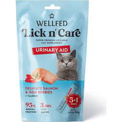 Wellfed Lick n' Care Adult Urinary Aid with Delicate Salmon & Goji Berries 90gr