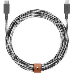 Native Union Belt Braided USB-C to Lightning Cable 3m White Black BELT-KV-CL-ZEB-3