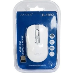 AOAS B-1002 Ασύρματο Bluetooth Ποντίκι White