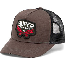 Superdry Ανδρικό Καπέλο Jockey με Δίχτυ Snapback Υφασμάτινο Καφέ Y9011020A