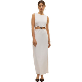Vero Moda Midi Καλοκαιρινό Καθημερινό Φόρεμα Εκρού 10327497 Vero Moda Midi Καλοκαιρινό Καθημερινό Φόρεμα Εκρού 10327497