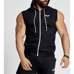 Evolution Body Ανδρική Ζακέτα Φούτερ με Κουκούλα και Φερμουάρ Μαύρη 2644